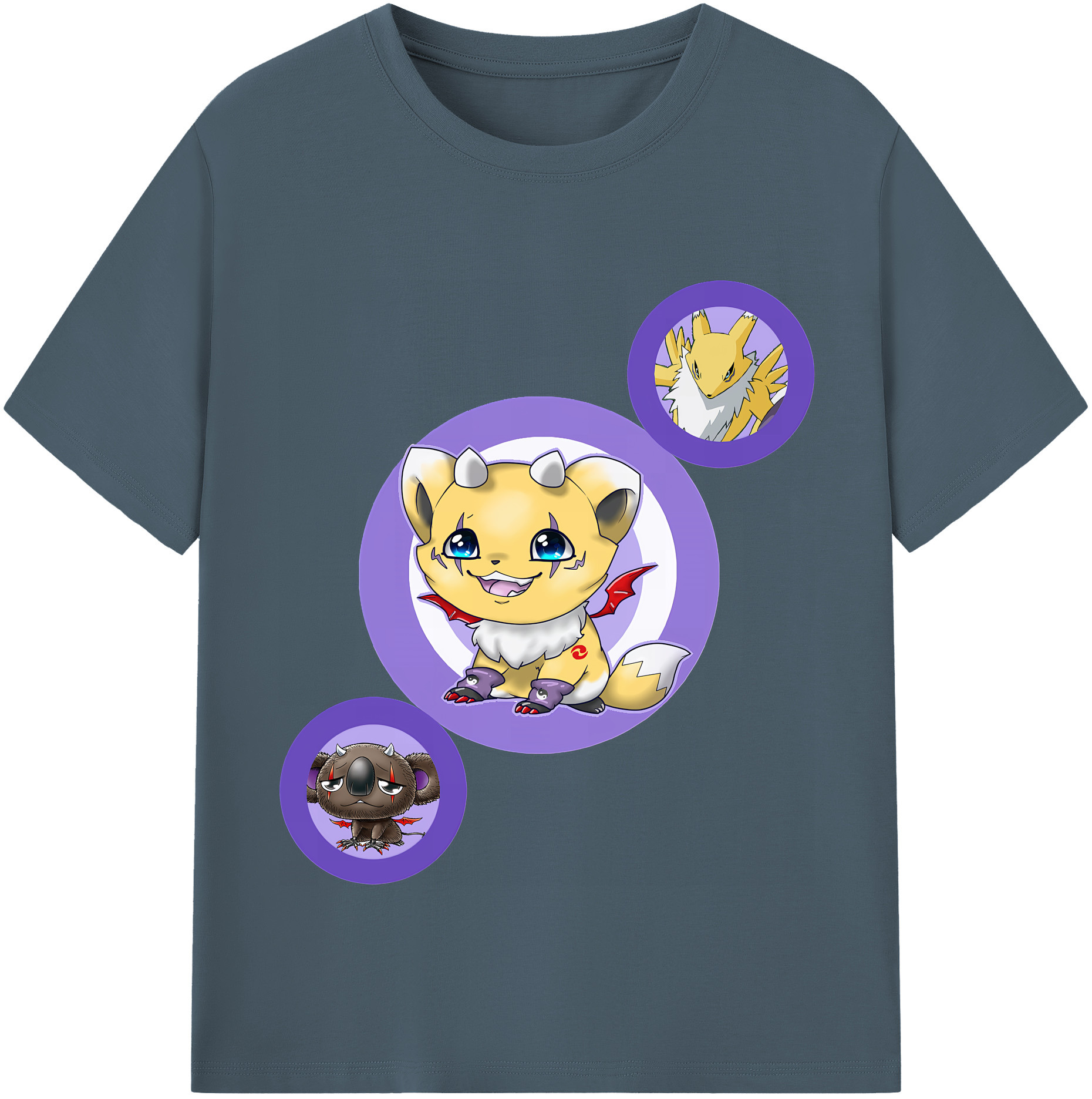 （画像用） Digimon デジタルモンスター/デジモン 綿100％半袖Tシャツ（フロントプリント）